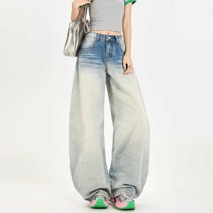 Women's Autumn High Street Loose Floor-Length Scissor Pants