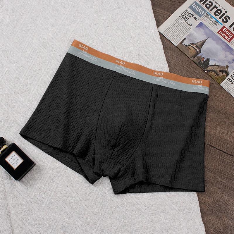 Plus Size Men's Pure Cotton Jacquard Bubble Cotton Shorts