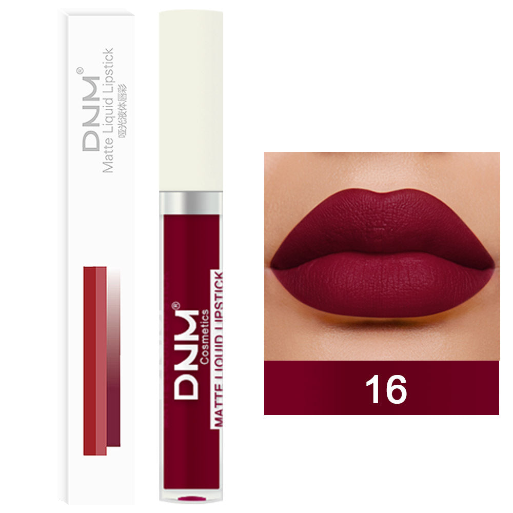 19-color Matte Lip Gloss Waterproof Long-lasting Long Lasting And Does Not Fade Lip Lacquer