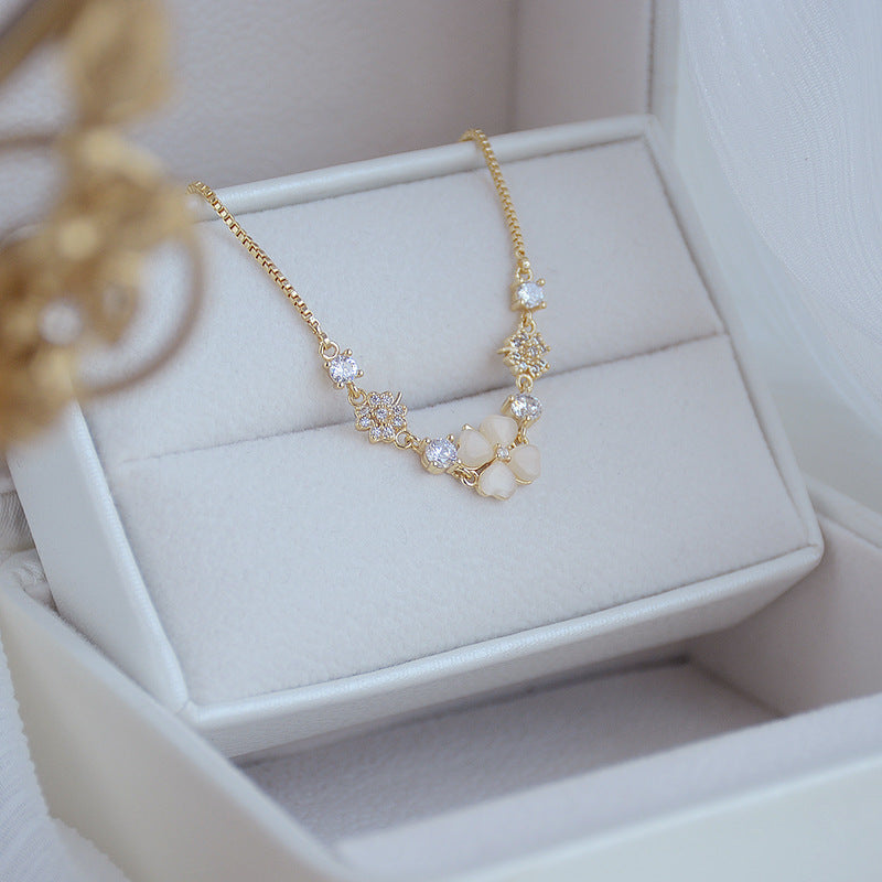 Versatile Japanese And Korean Minimalist Cat Eye Stone Push-pull Bracelet