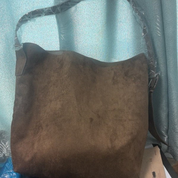 Women's Casual Suede Portable Bucket Bag