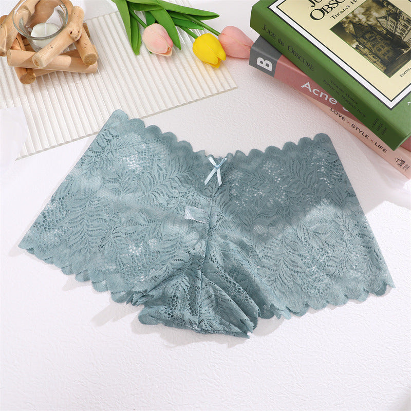 Women's Lace Sexy Semi-transparent Seamless Soft Boxer Briefs