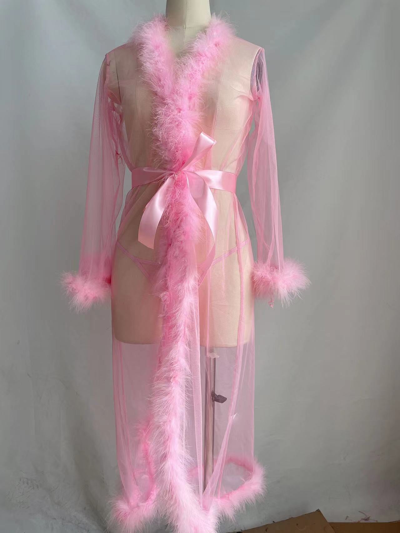 Long Robe Underwear Set For Women