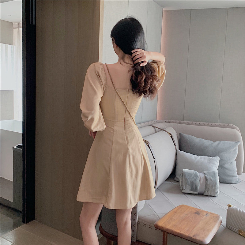 Vintage lantern sleeve dress