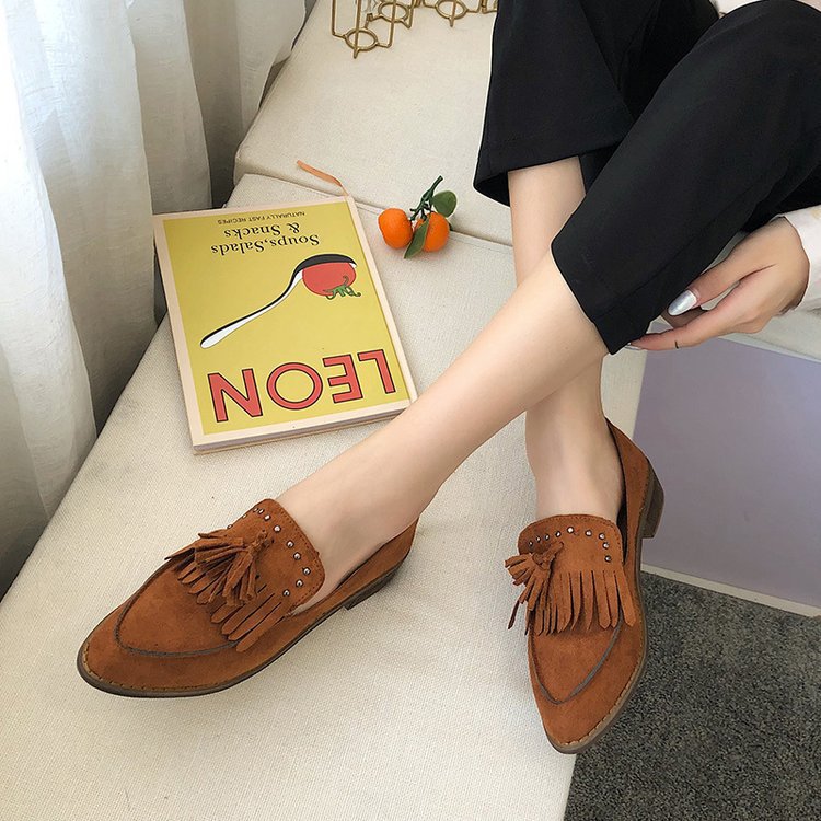 Vintage British tassel single shoes