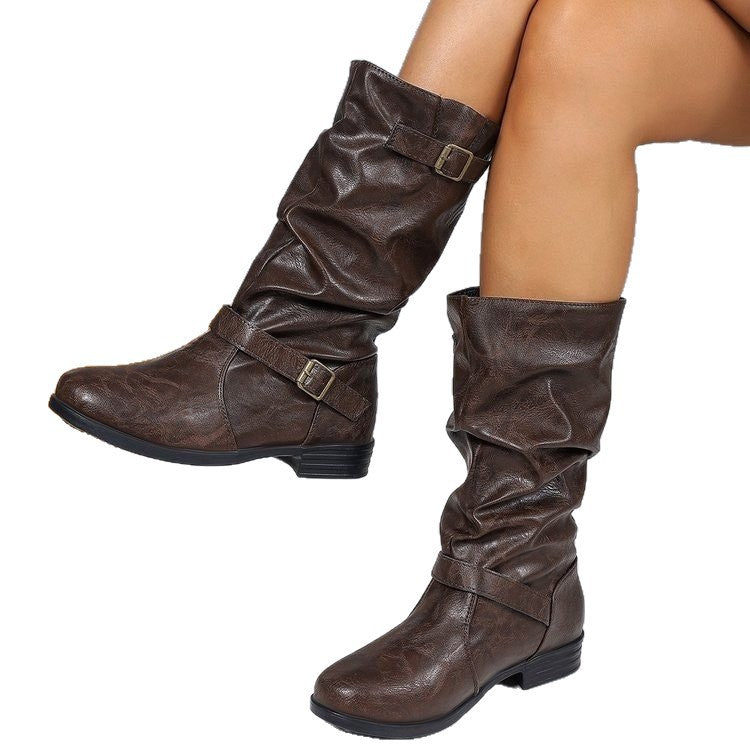 Fashionable And Comfortable Slip-on Martin Boots