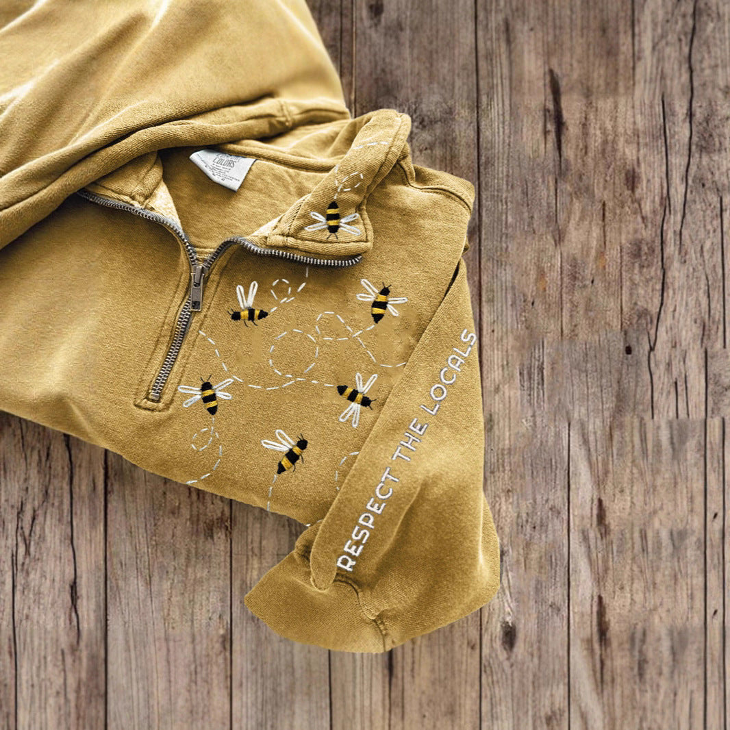 Half-zip Pullover Hoodie Outdoor Sports T-shirt Long Sleeve