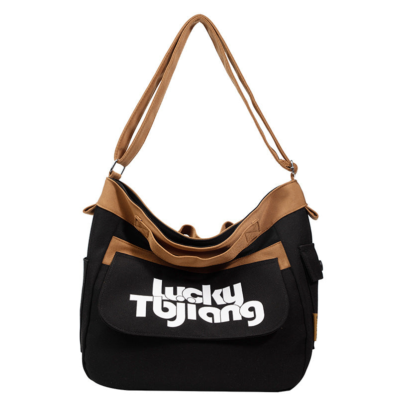 Canvas Bag Female Single Shoulder Tide Tote Hundred