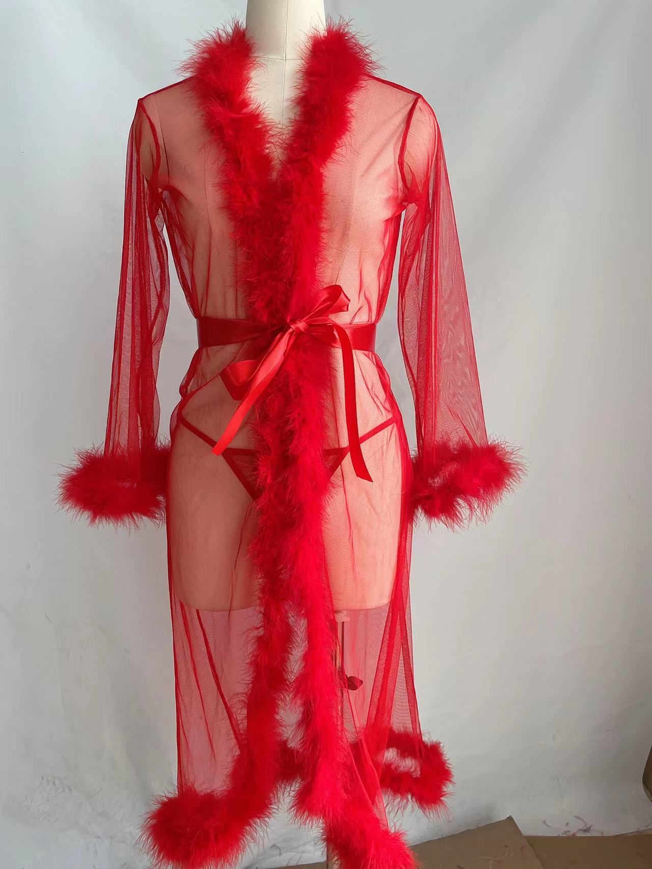 Long Robe Underwear Set For Women