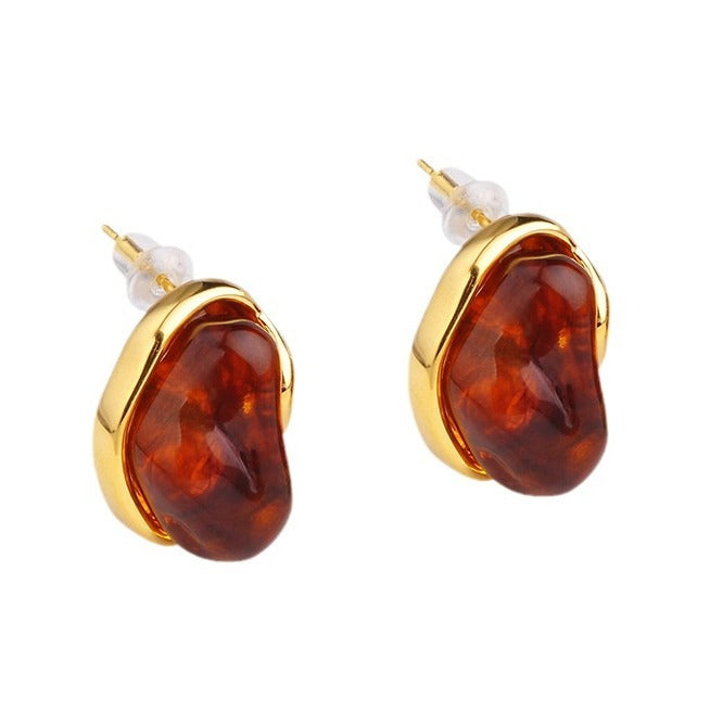 Vintage Amber Earrings Niche Earrings For Women
