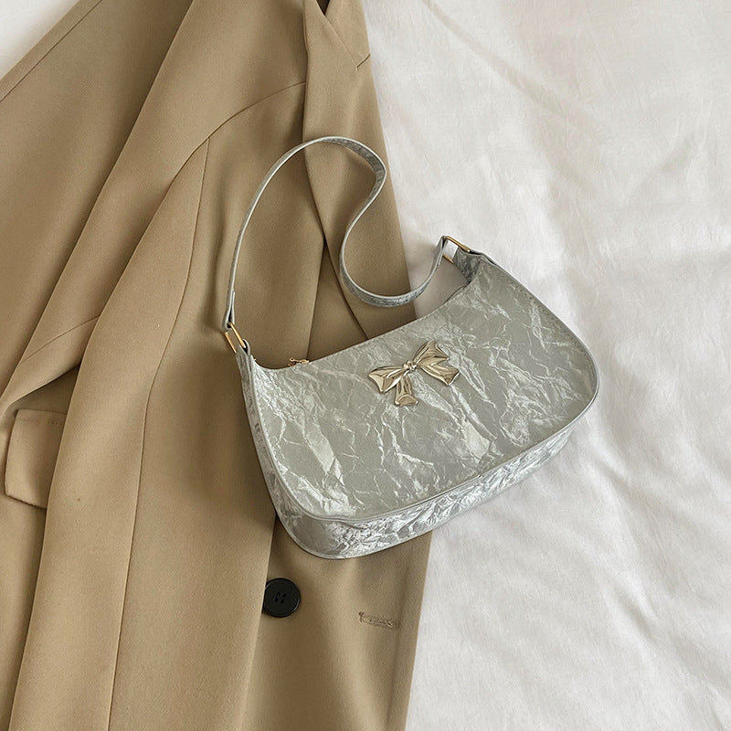 Pure Color Trendy Special-interest Design Butterfly Fashion Shoulder Bag