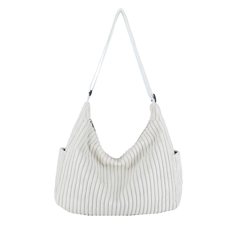 All-match Corduroy Canvas Bag Simple Commute Crossbody Bag