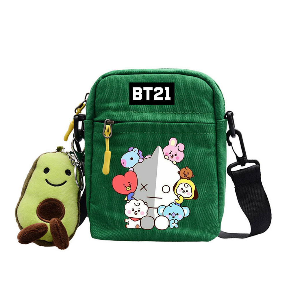 Cartoon Cute Canvas Messenger Bag