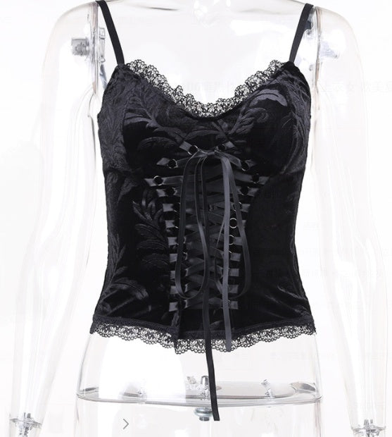 Lace Lace Vintage Top Female