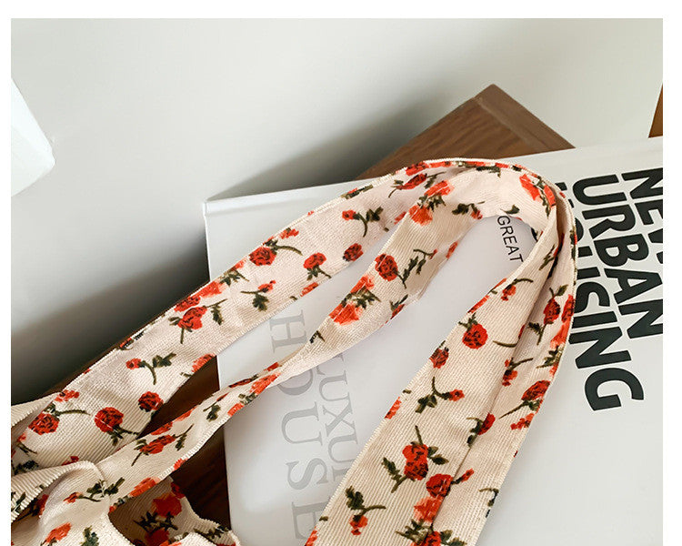 Sweet Rose Fashion One Shoulder Diagonal Canvas Bag