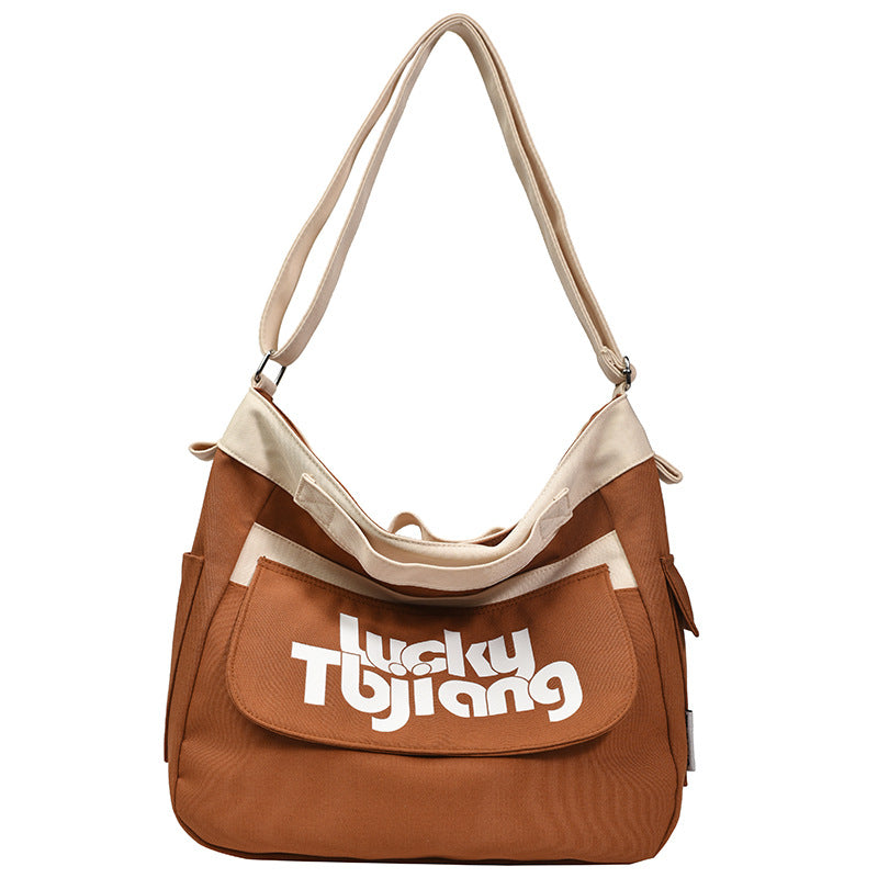 Canvas Bag Female Single Shoulder Tide Tote Hundred