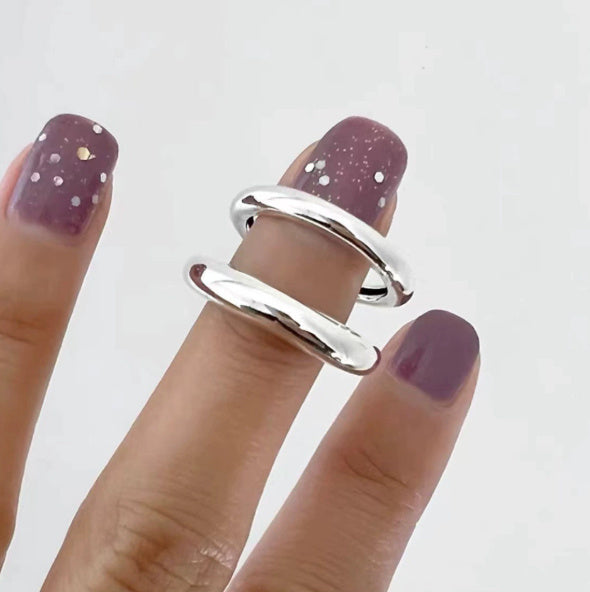 Korean-style Niche Design 925 Sterling Silver Minimalist Ring For Women