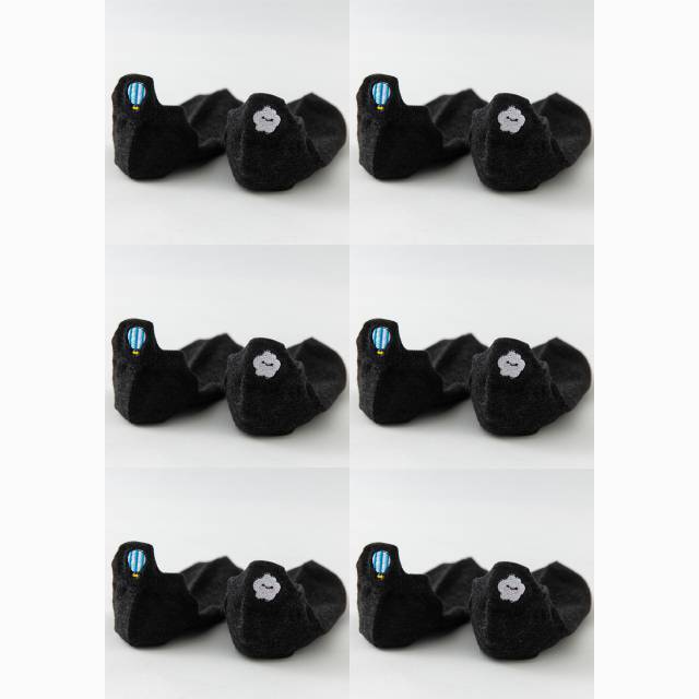 Four Seasons Style Cartoon Embroidered Ear Boat Socks Women