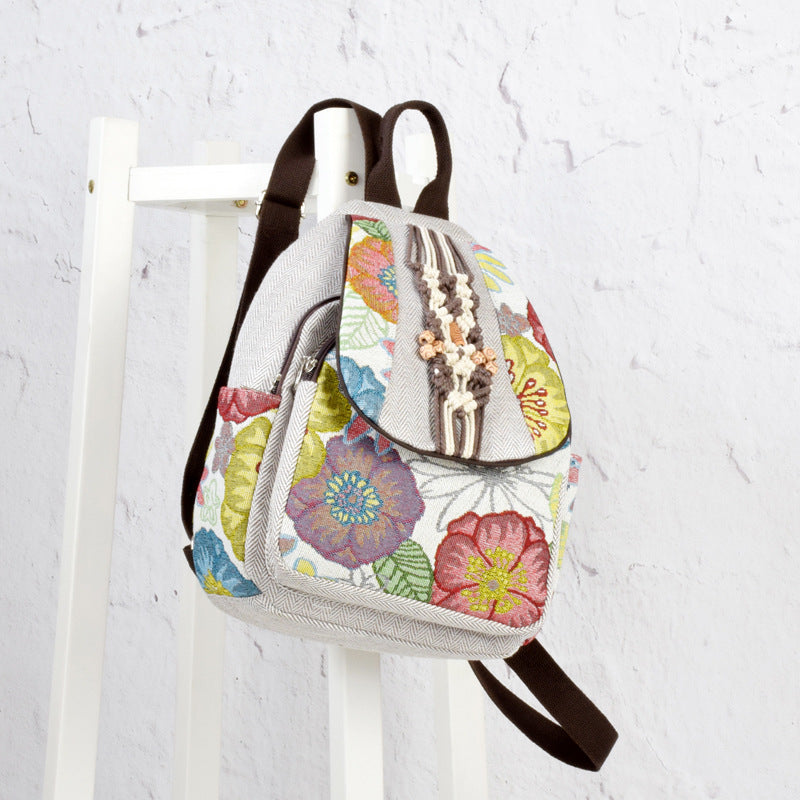 Large capacity travel backpack canvas travel bag