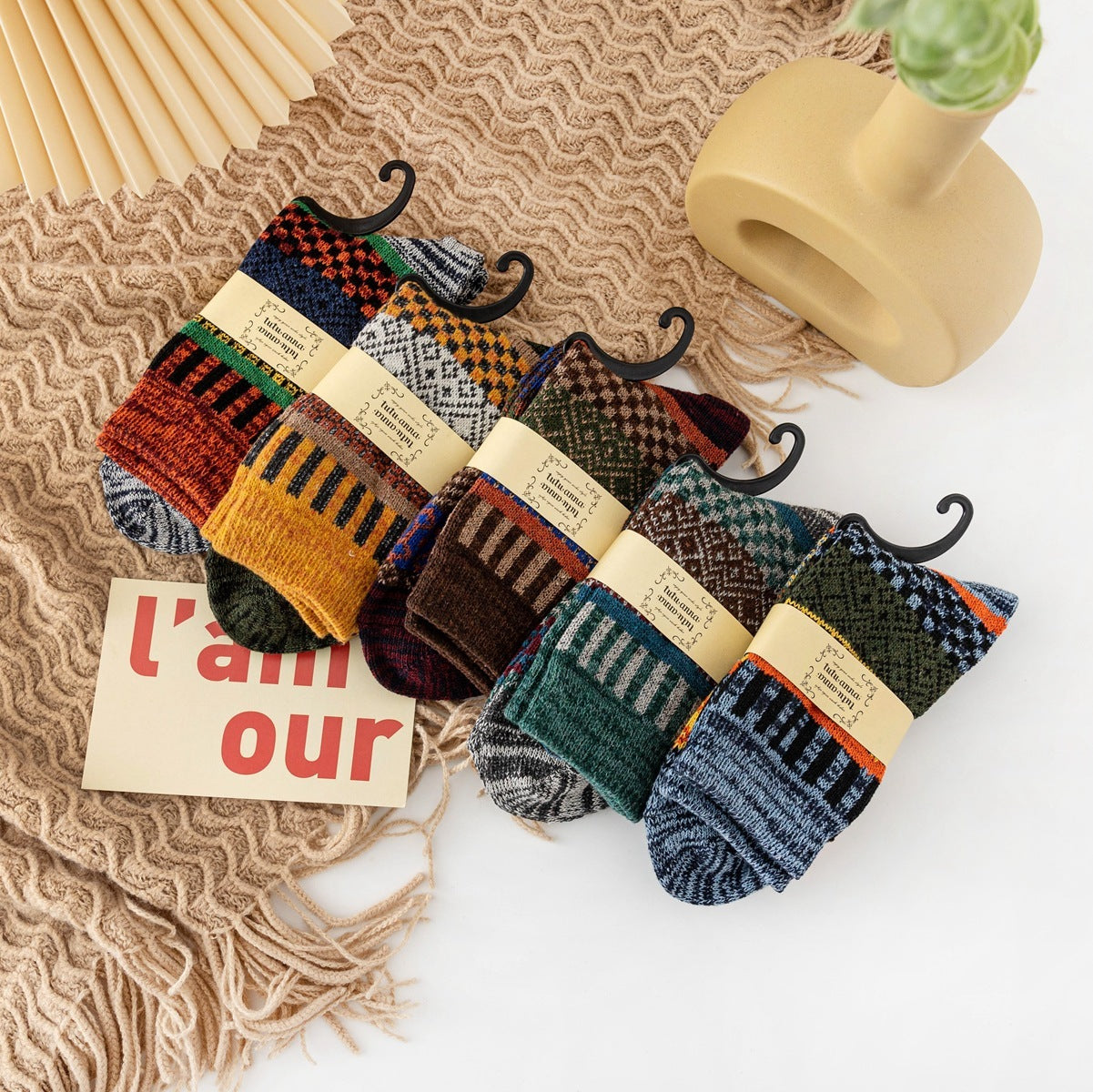 Autumn And Winter Thickening Wool Socks Men And Women