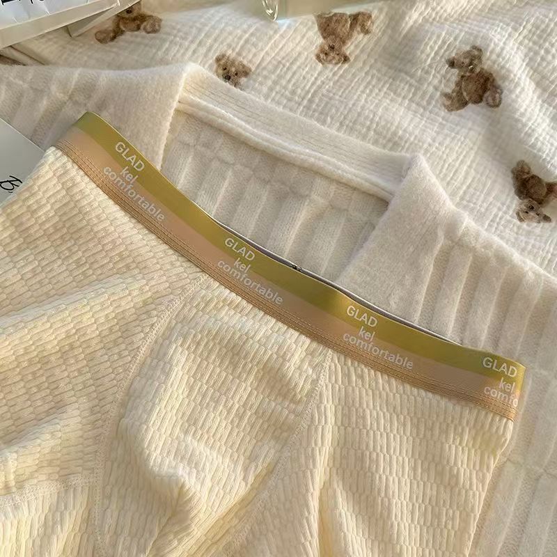 Plus Size Men's Pure Cotton Jacquard Bubble Cotton Shorts