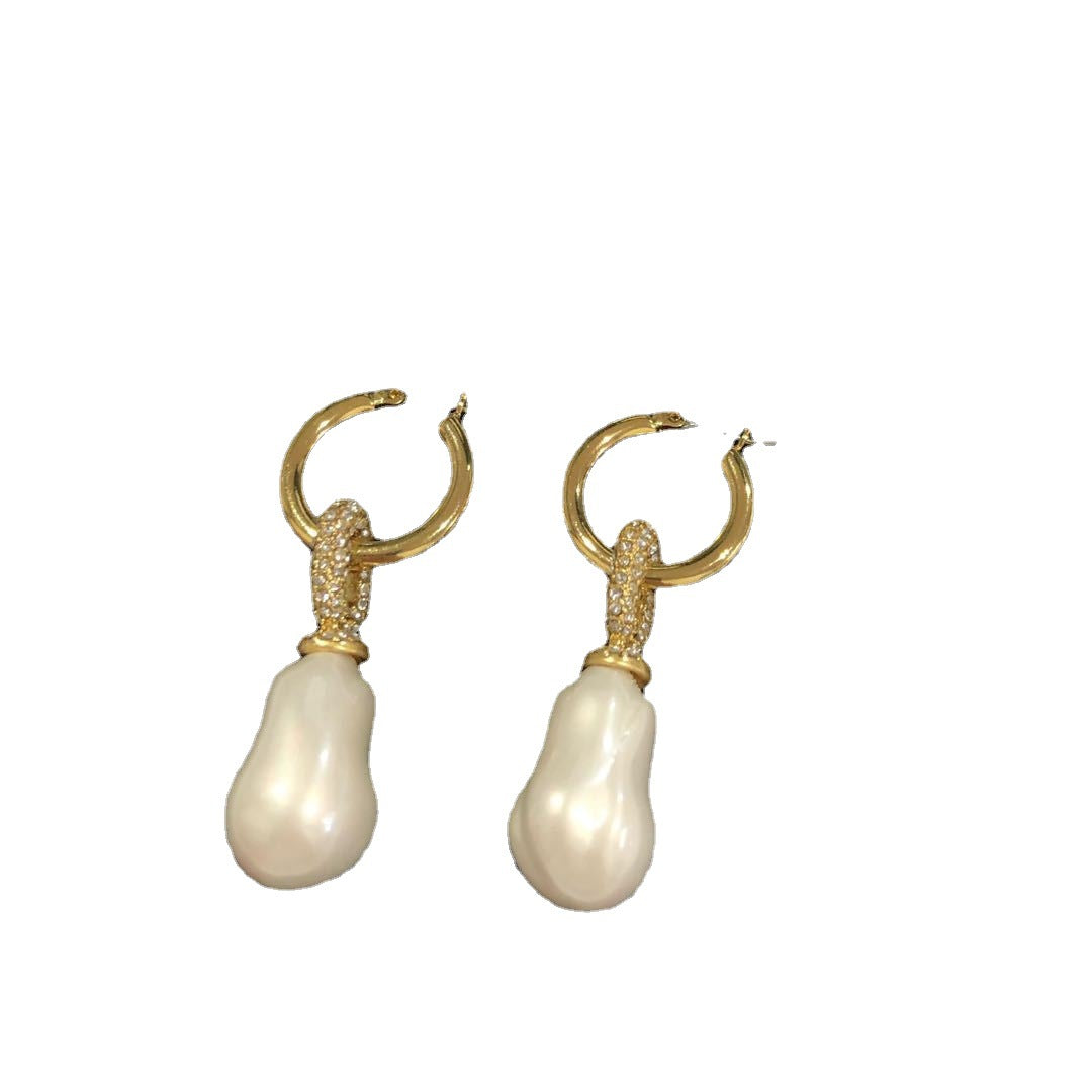 Niche-design Multi-functional Natural Pearl Women's Earrings