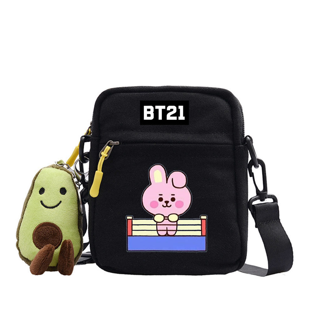 Cartoon Cute Canvas Messenger Bag