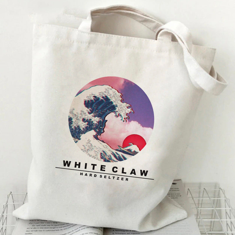 Printed Canvas Handbag Shopping Bag