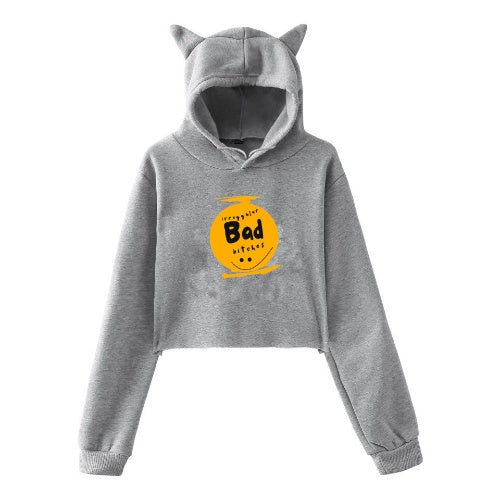 Bad irregular girl Sweatshirt Women Hoodie Pullover Clothes For Girls Streetwear Spring Long Sleeve Crop Top Hoodies
