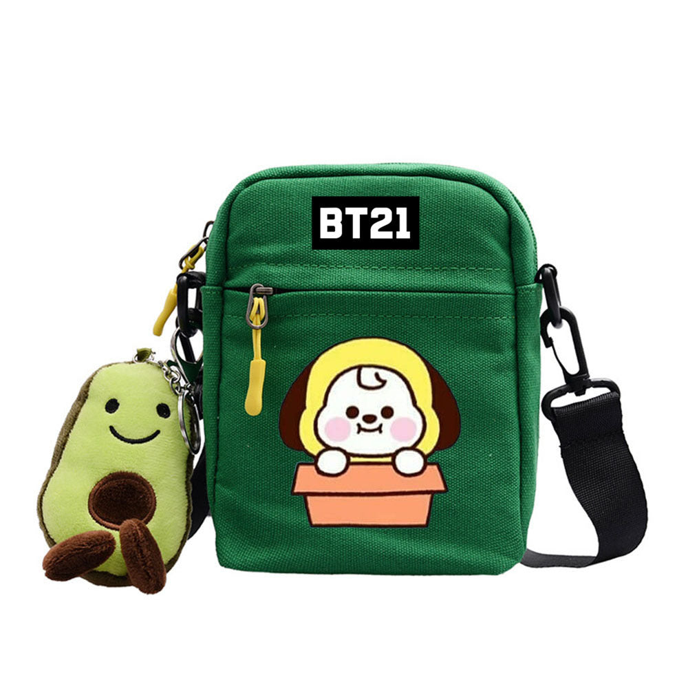 Cartoon Cute Canvas Messenger Bag