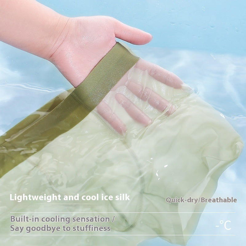 Ice Silk Men's Cool Antibacterial Graphene Breathable Shorts