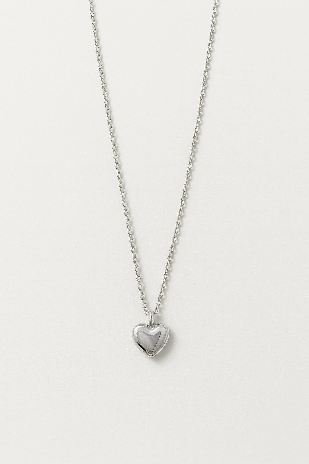 Stainless Steel Silver Heart Necklace For Women