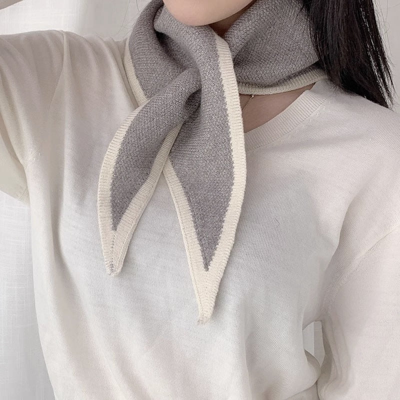 Womens Sweet Mini Triangle Neck Warmer For Winter Cozy Neck ScarfNeckerchief