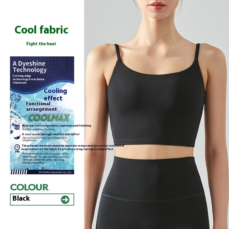 Glutinous Soft Yoga Vest With Chest Pad Female Seamless Sport Beauty Back Underwear Vest