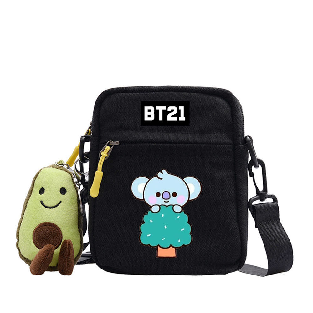 Cartoon Cute Canvas Messenger Bag