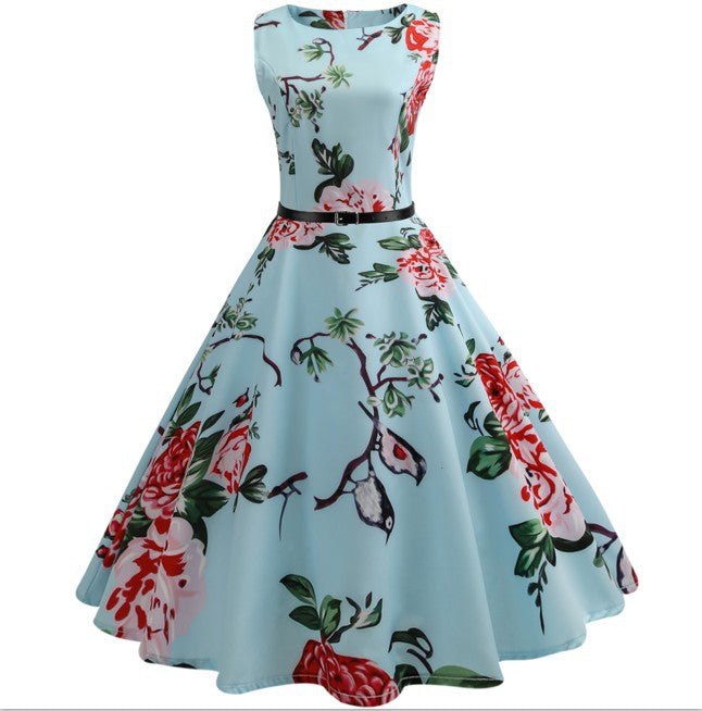Vintage Hepburn style waist dress