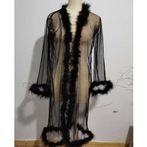 Long Robe Underwear Set For Women