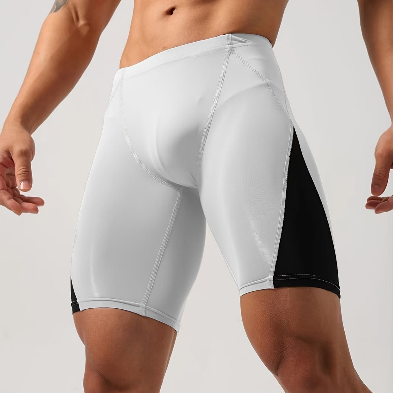 Men's High Elastic Quick-Dry Anti-Chafing Shorts For Fitness Running Training Tight Shorts