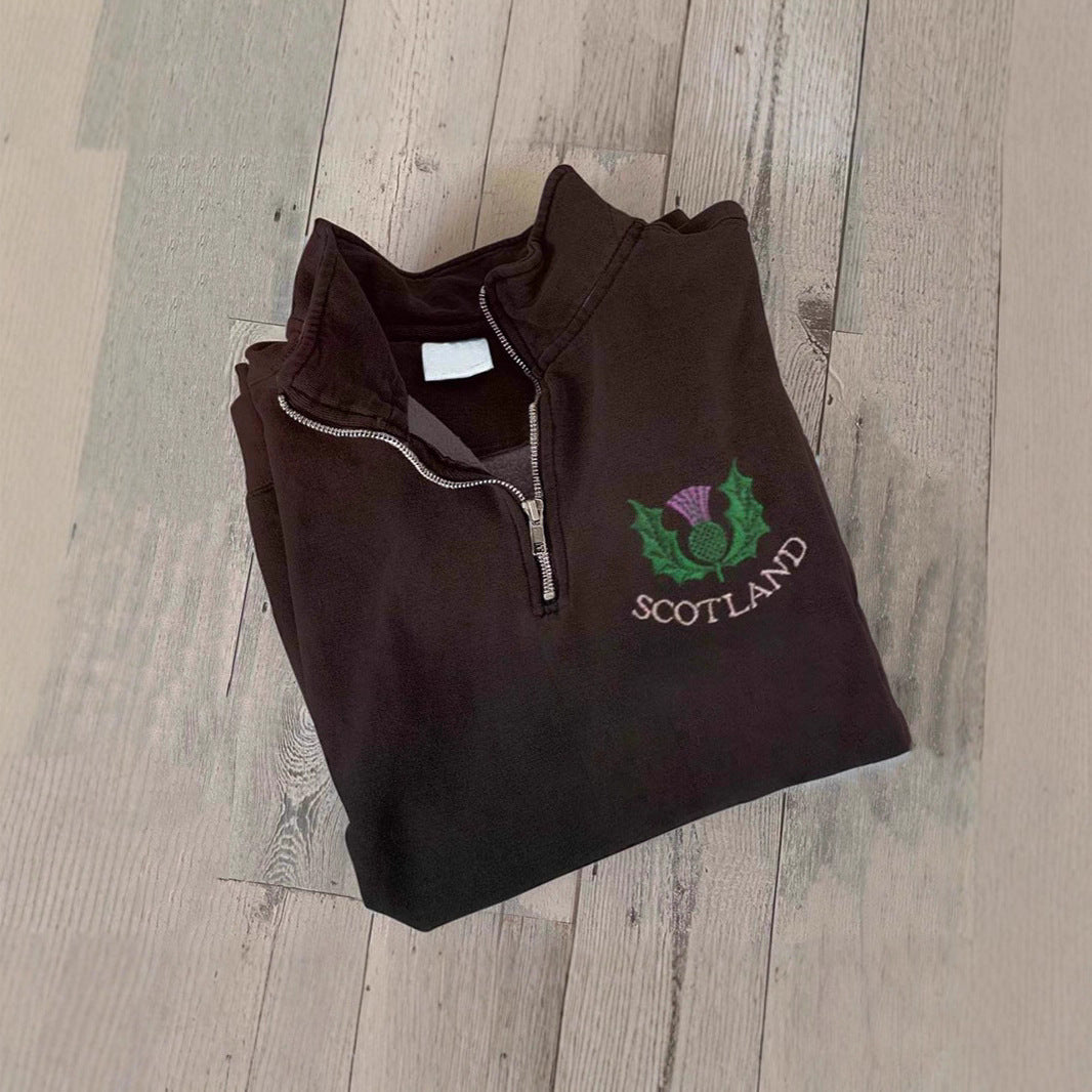 Half-zip Pullover Hoodie Outdoor Sports T-shirt Long Sleeve