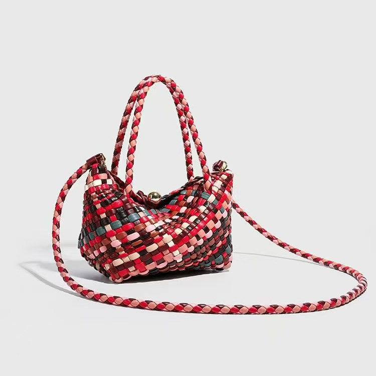 Women's Fashion Color Handmade Woven Bag