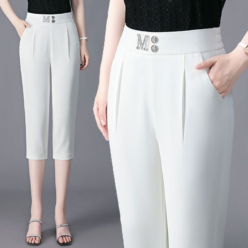 High Waist Thin Plus Size Casual Tappered Harem Pirate Shorts