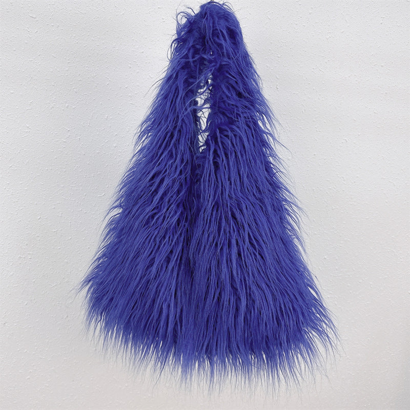 New Large Capacity Totes  Fur Plush Bag