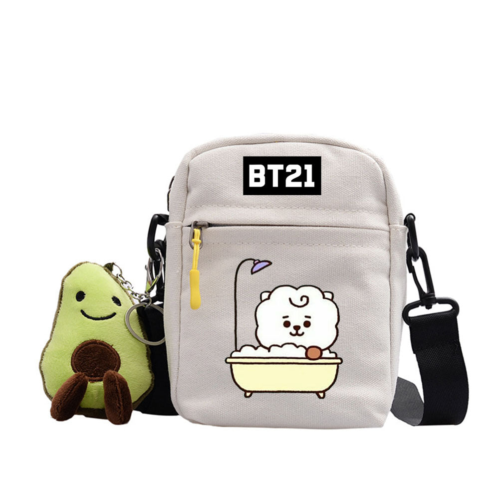 Cartoon Cute Canvas Messenger Bag
