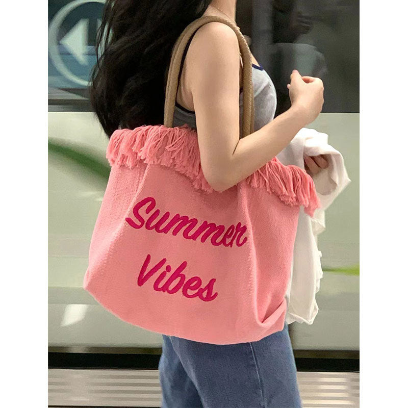 Women's Fashion Simple Printed Canvas Bag