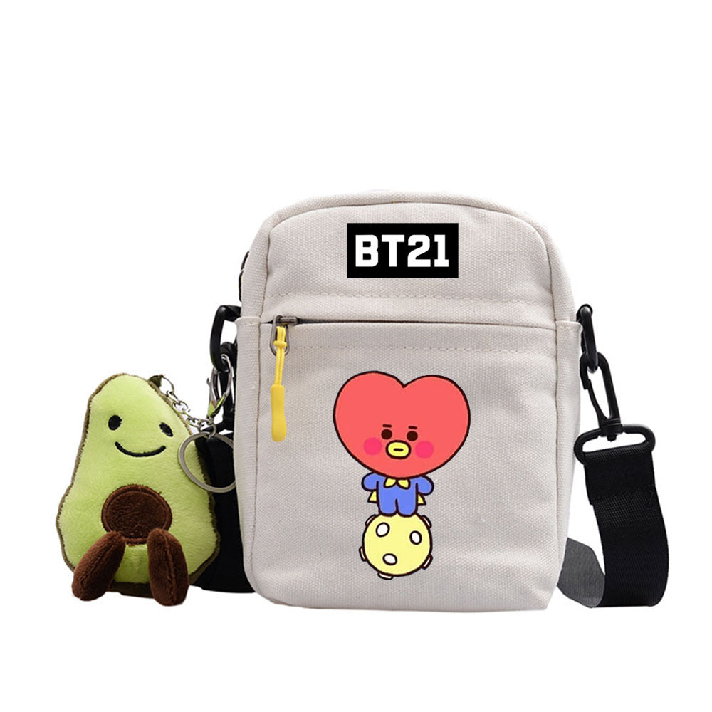 Cartoon Cute Canvas Messenger Bag