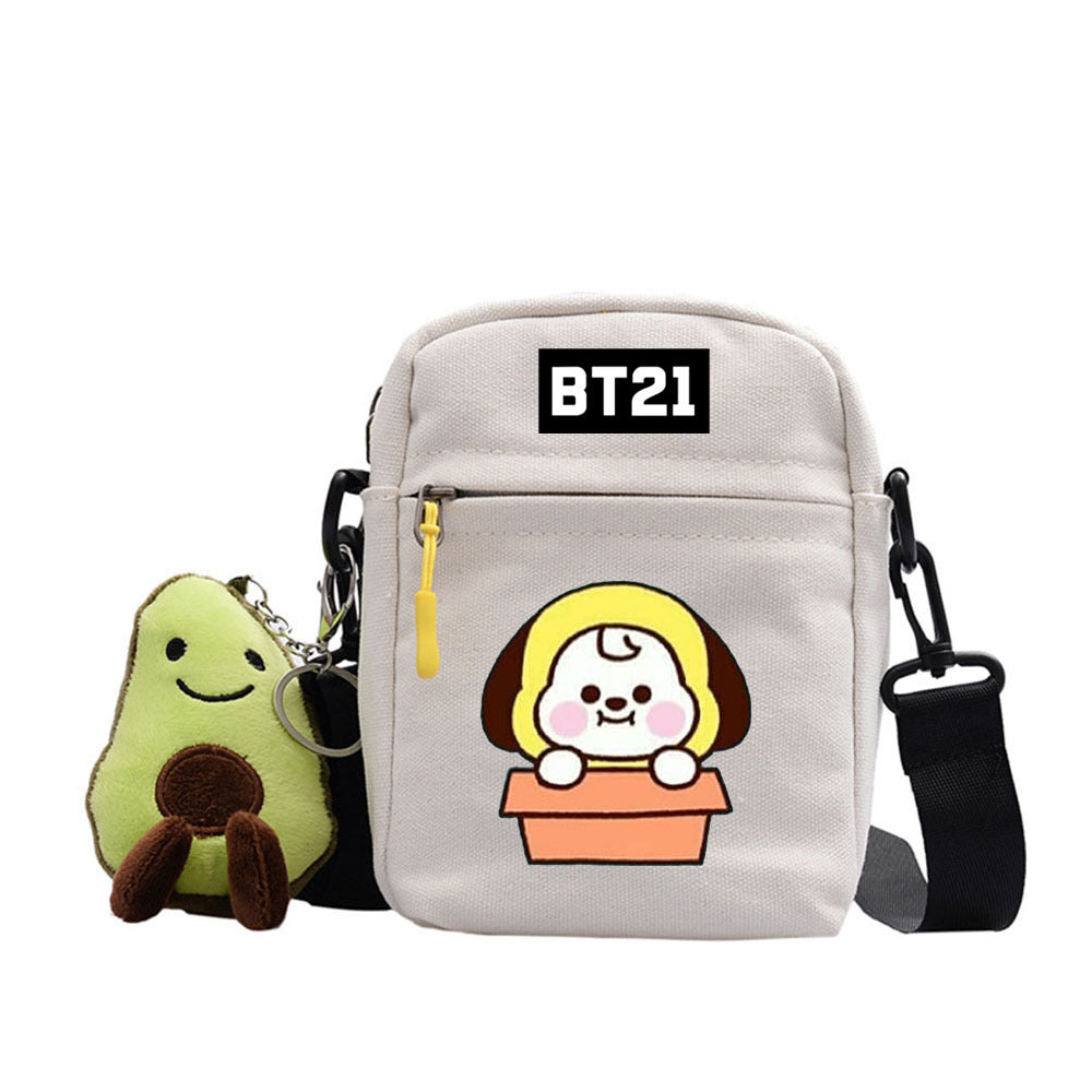 Cartoon Cute Canvas Messenger Bag