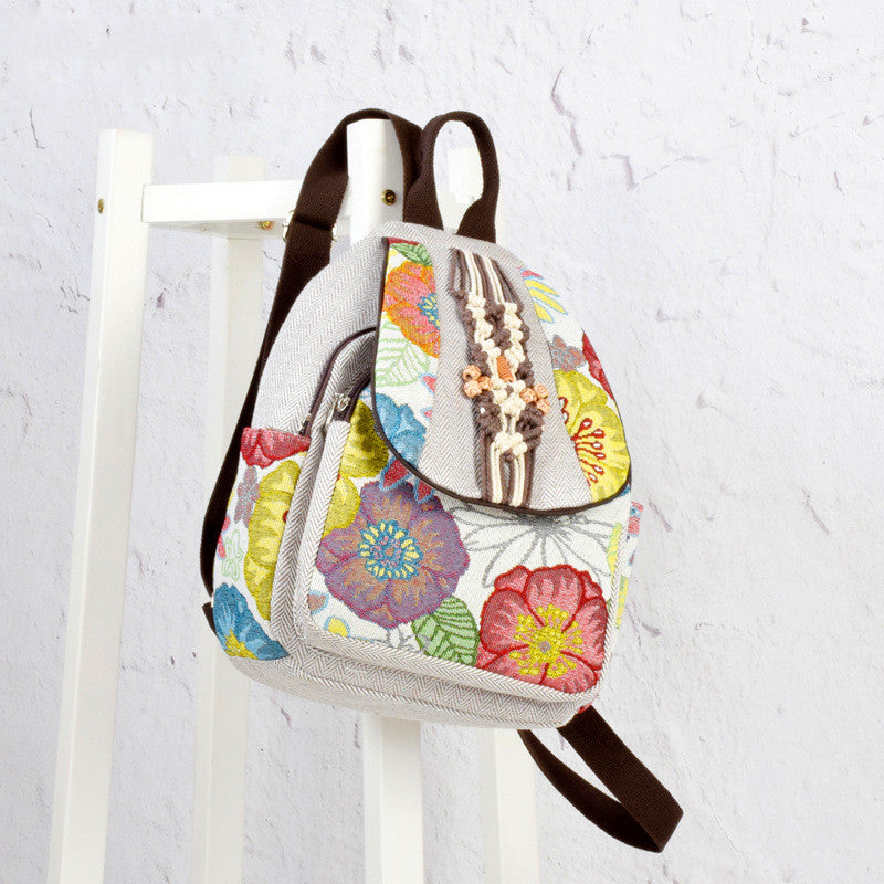 Large capacity travel backpack canvas travel bag