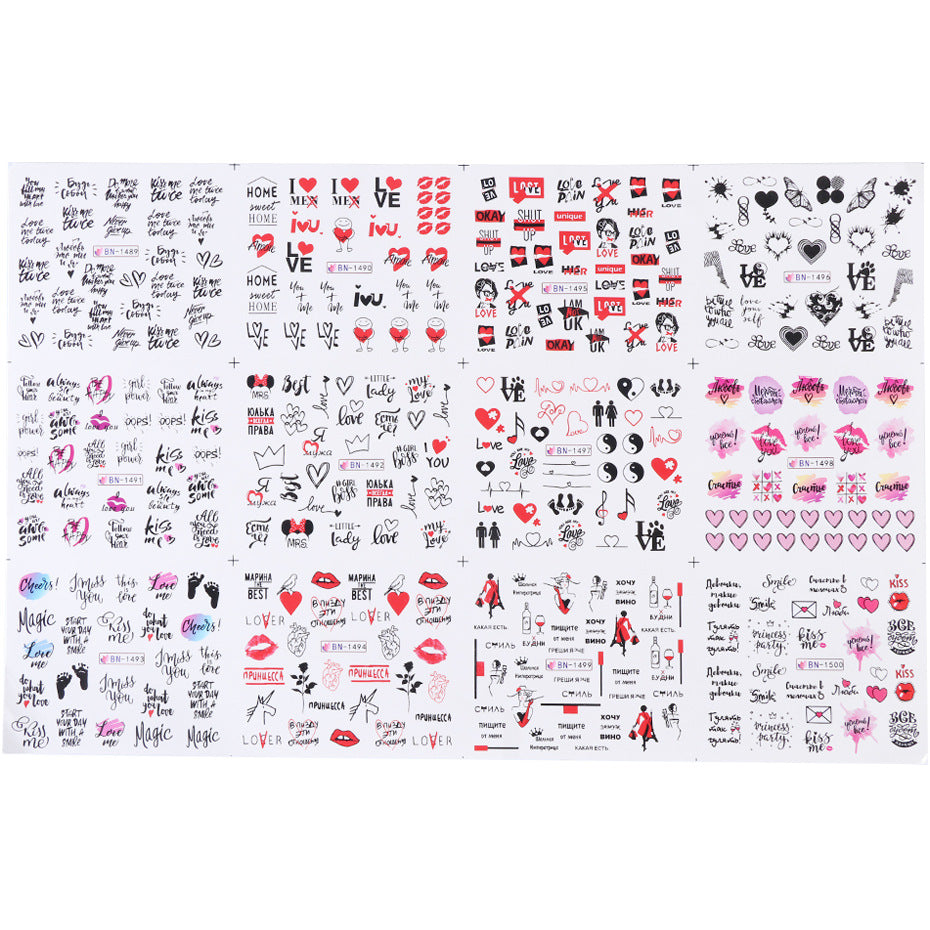 Women's Vintage Nail Watermark Sticker