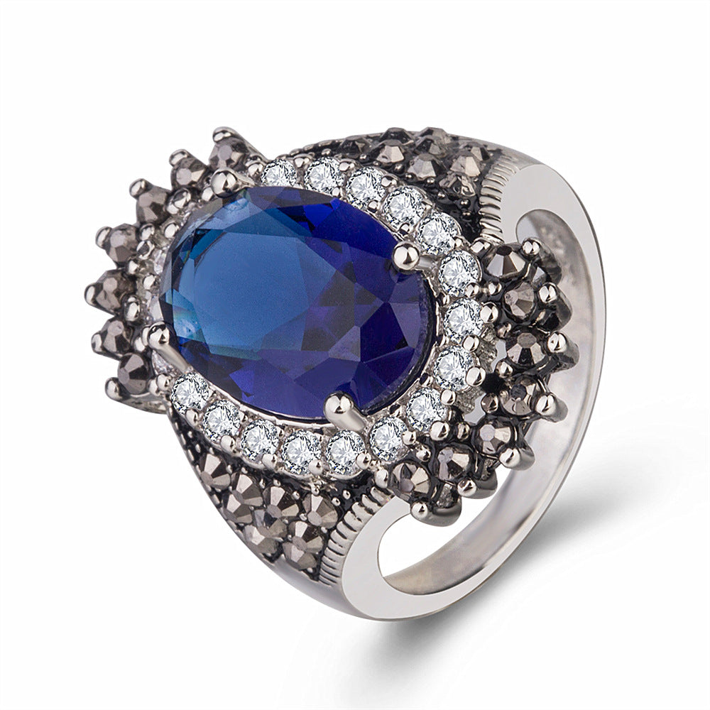 Vintage Thai Silver Gemstone Ring