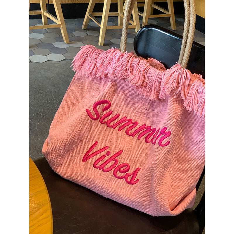 Women's Fashion Simple Printed Canvas Bag